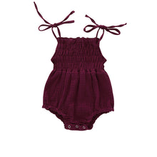 Charger l'image dans la galerie, Barboteuse plissée fille Coton Doux D'été Sans Manches 0-24 M