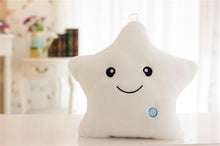 Charger l'image dans la galerie, 34 CM Jouet Créatif Oreiller Lumineux Doux En Peluche En Peluche Lumineux Coloré Étoiles Coussin Led Lumière Jouets Cadeau Pour Enfants Enfants Filles - allure dange
