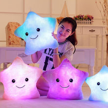 Charger l'image dans la galerie, 34 CM Jouet Créatif Oreiller Lumineux Doux En Peluche En Peluche Lumineux Coloré Étoiles Coussin Led Lumière Jouets Cadeau Pour Enfants Enfants Filles - allure dange