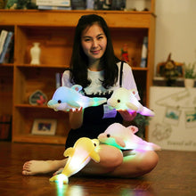 Charger l'image dans la galerie, 34 CM Jouet Créatif Oreiller Lumineux Doux En Peluche En Peluche Lumineux Coloré Étoiles Coussin Led Lumière Jouets Cadeau Pour Enfants Enfants Filles - allure dange