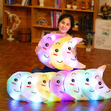 Charger l'image dans la galerie, 34 CM Jouet Créatif Oreiller Lumineux Doux En Peluche En Peluche Lumineux Coloré Étoiles Coussin Led Lumière Jouets Cadeau Pour Enfants Enfants Filles - allure dange