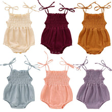 Charger l'image dans la galerie, Barboteuse plissée fille Coton Doux D'été Sans Manches 0-24 M