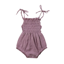 Charger l'image dans la galerie, Barboteuse plissée fille Coton Doux D'été Sans Manches 0-24 M