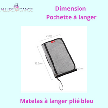 Charger l'image dans la galerie, Matelas dépliable à langer, Sacs de rangement couches, lingettes...Portable - allure dange