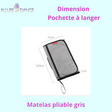 Charger l'image dans la galerie, Matelas dépliable à langer, Sacs de rangement couches, lingettes...Portable - allure dange