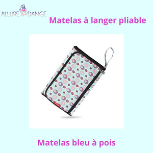 Matelas dépliable à langer, Sacs de rangement couches, lingettes...Portable - allure dange