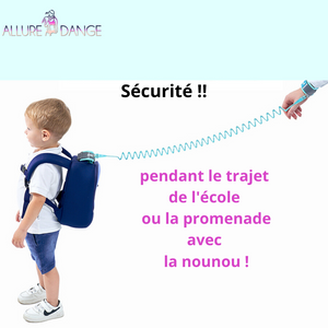 Bracelet cordon de sécurité Anti-perte enfant, attache poignet, laisse 150cm / 250cm - Allure Dange accessoires bébé/bien-être maman/accessoires fitness/accessoires yoga